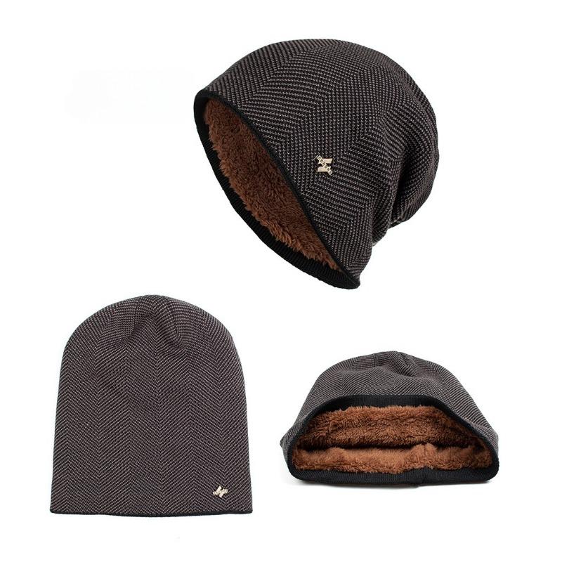 Cappello Caldo Invernale da Uomo Cappelli Casual Lavorati a Maglia per Adulti da Uomo Cappellino Monocolore da Esterno di Marca