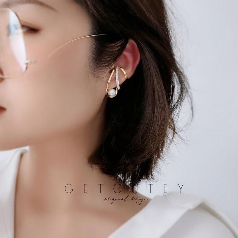 

Union Grid European and American Metallic Pull Style Internet-Famous Ear Clip Ear Cuff for Non-Pierced Ears