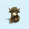 Mini Highland Cow Figurine Miniature Highland Cow Figurine Handmade Look for Study Room