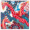 Manual Hand Rolled Twill Silk Scarf Women Timpani Print Square Scarves Echarpes Curled Foulards Femme Wrap Bandana Hijab 90CM