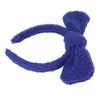 Bow Headband Headdress Blue Large Cute Bow Shape Face Wash Hair Band for Makeup Spa Yoga