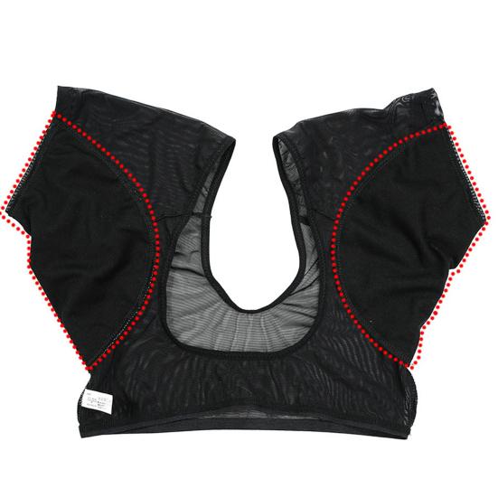 Women Tops U-Neck Short Sleeve Breathable Sweat-Absorbing Vest with Cotton Armpit Traceless Invisible Design Bottom Short Tops