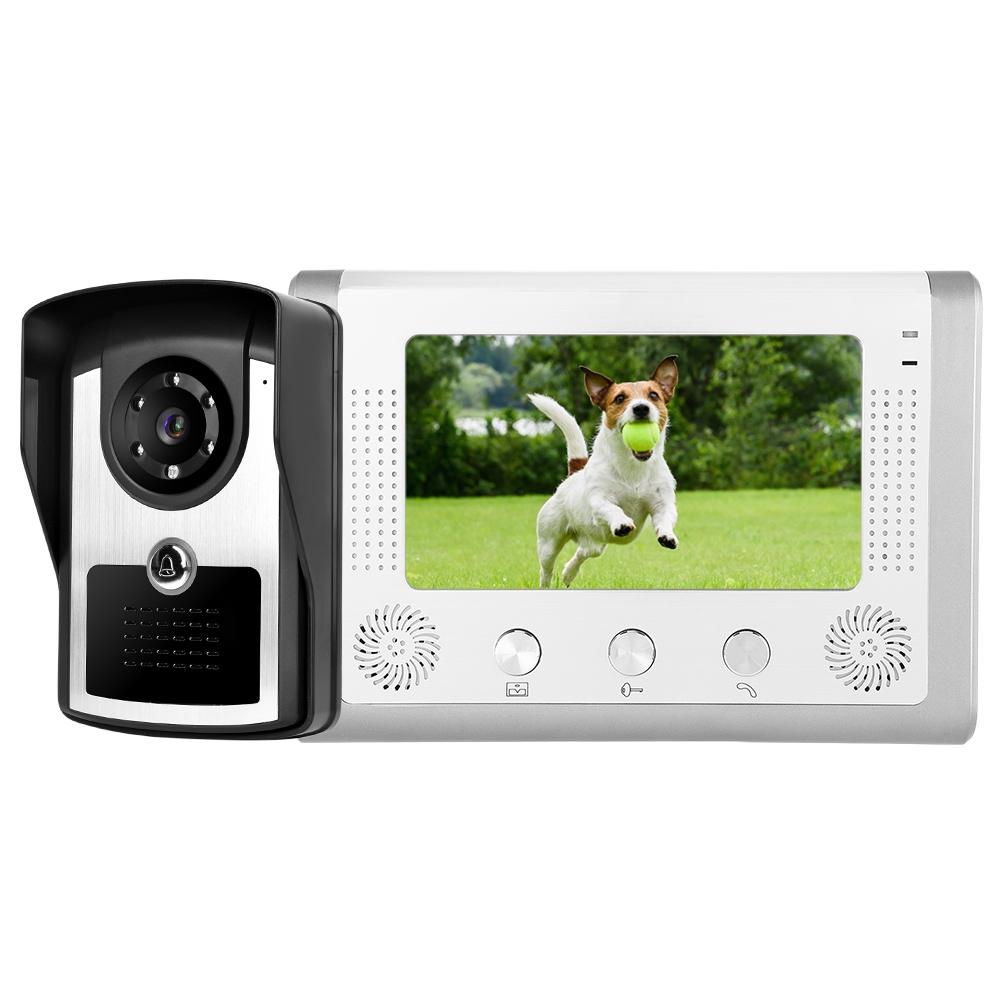 

7inch Wired Waterproof Video Intercom Doorbell IR Camera Monitor Door Phone