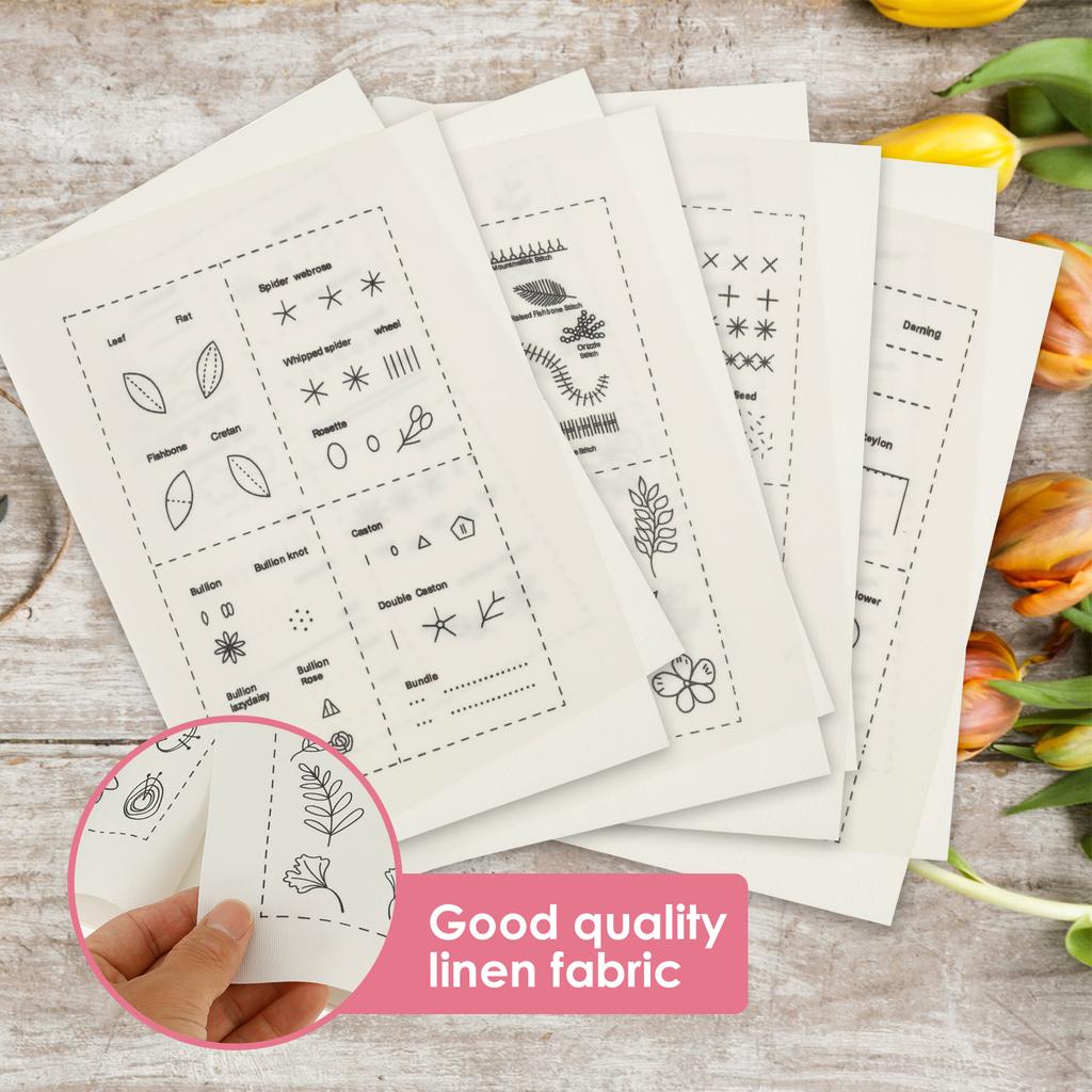 DIY Embroidery Sewing Book Beginners Home Travel Use Handmade Sewing Pattern Set With Needle Thread Tool Lift Your Sewing Skill