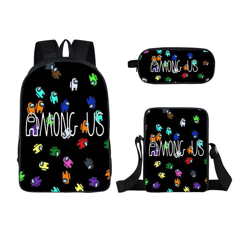 Among Us Backpack Set For Kids Stylish And Practical 3-piece School Accessory Bundle