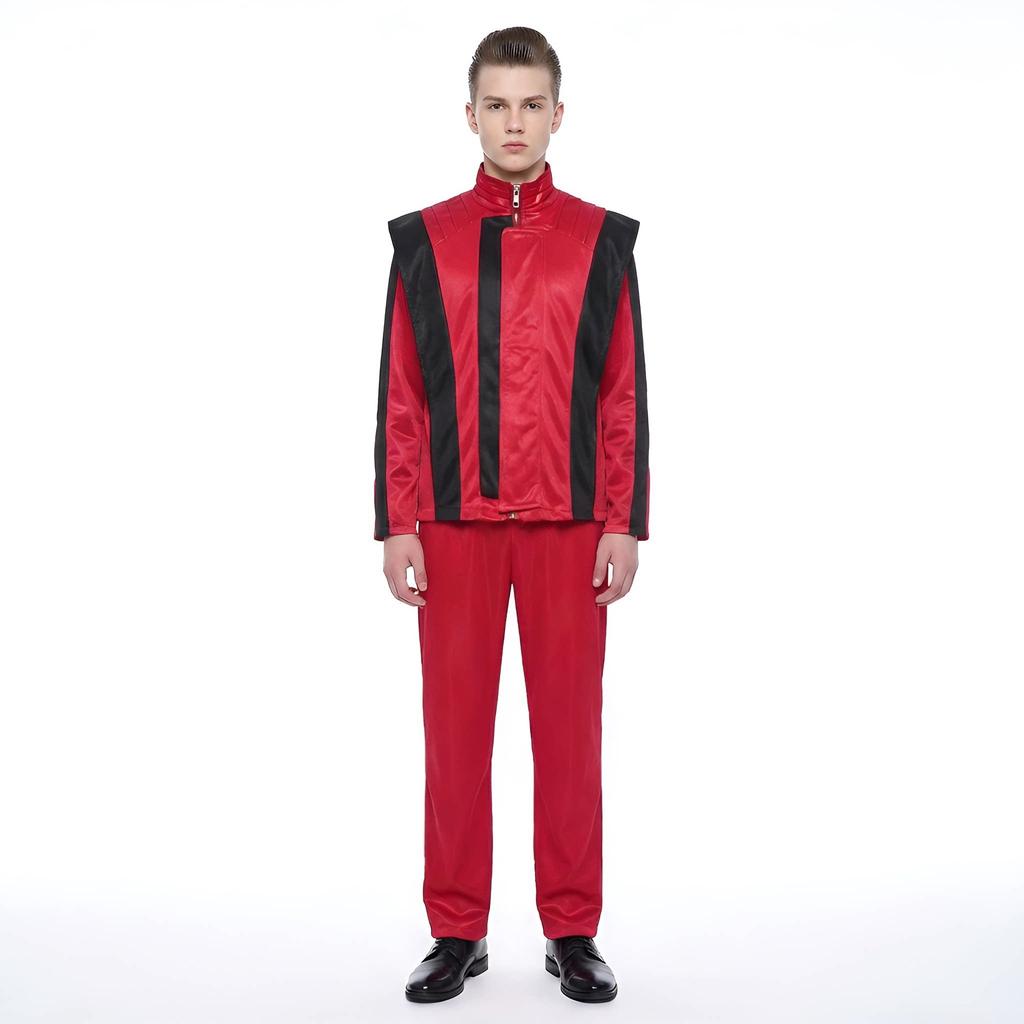 Pánská sada Cosplay bund Michael Jackson Street Dance Super Star Cosplay Tepláková souprava Retro 80. léta Oblečení na jevištní show Halloweenský oblek