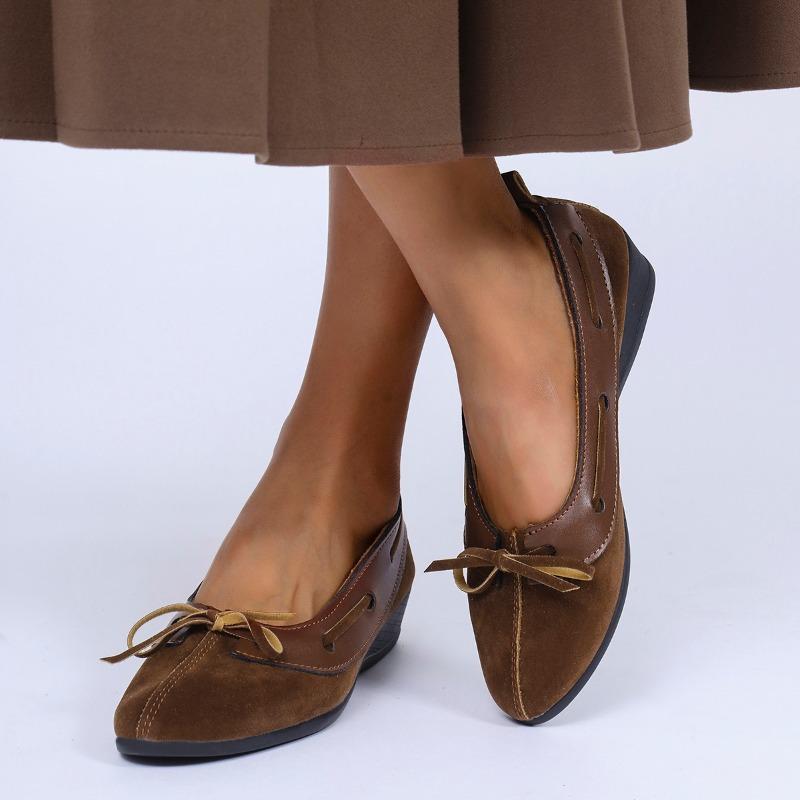 Fashion Plus Size 2025 New Hot Sale Women's High Heels Shallow Bow Tie Slip on Low Heel Pumps for Versatile Daily & Casual Ladies Shoes