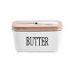 European-Style Ceramic Butter Dish with Lid - Cheese Storage Box for Fresh-Keeping In Kitchen
