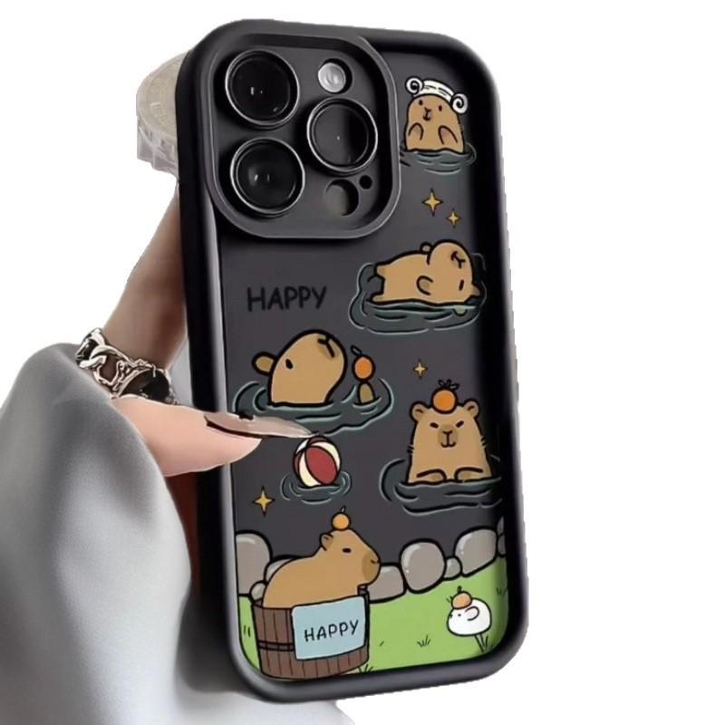 Cute Capybara Apple 17 Promax iPhone Case - iPhone 16 Japan Korea Europe USA Style