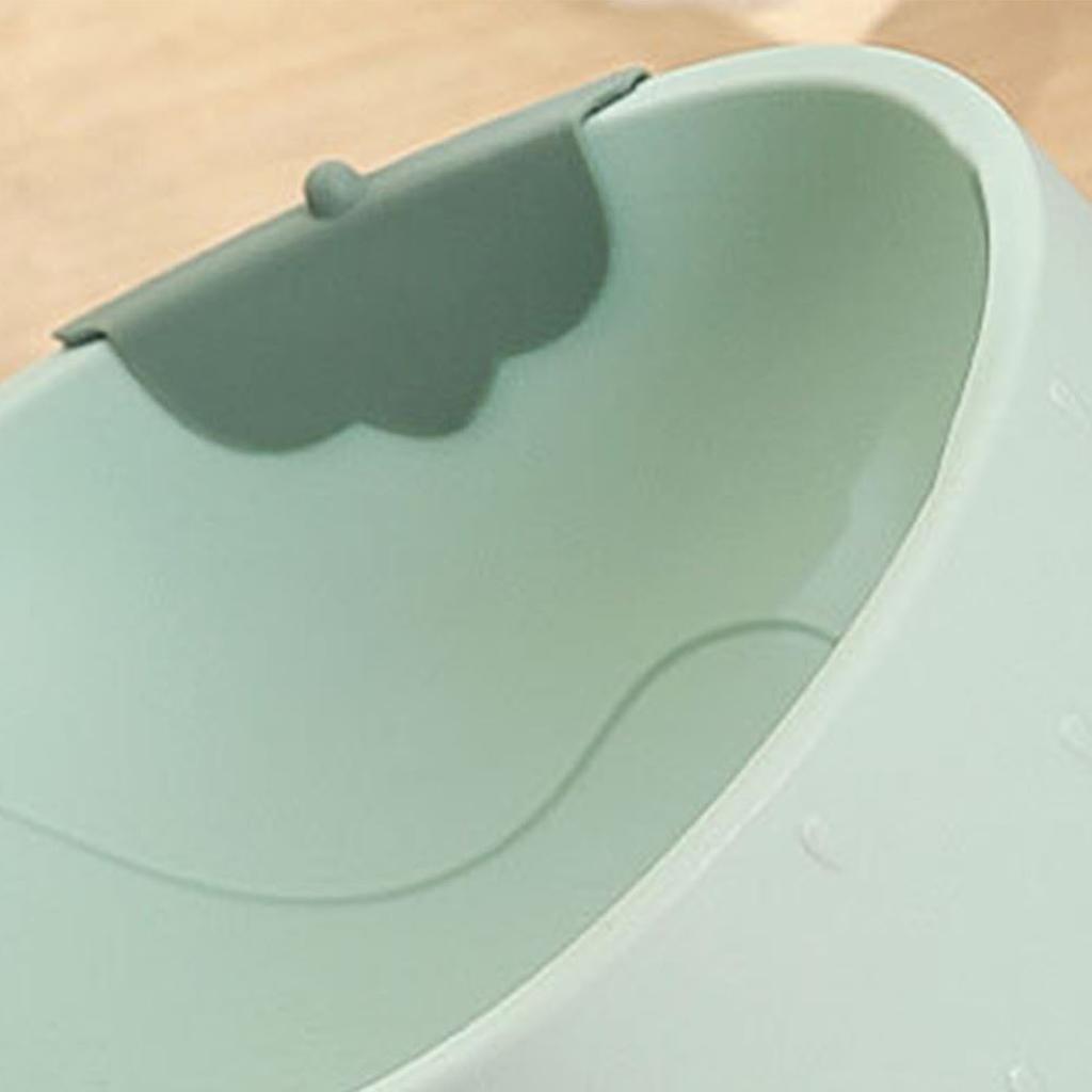 Miska Ochronna na Szyję dla Zwierząt Kreskówkowa Truskawka Krawędź Zapobiegająca Rozlewaniu Antypoślizgowa Podwyższona Miska na Jedzenie dla Kota Zielona