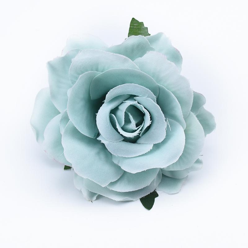 2Pcs 10CM Rose Head Wedding Flower Wall Scrapbook for Home Decor Christmas Garland Silk Flowers Bridal Brooch Artificial Flowers