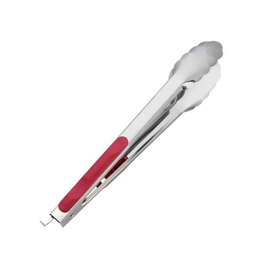 Yousheng Kitchen Tongs with Anti-Slip Handle And Silicone Scalloped Edges, Stainless Steel Locking Food Clips for Grilling BBQ Salad, Dishwasher