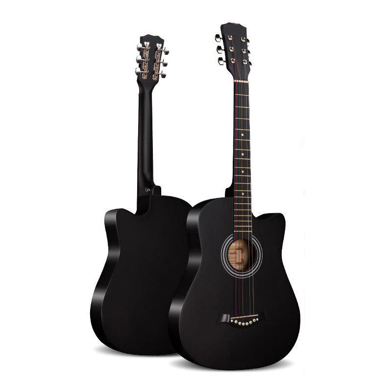 38-Inch Wooden Guitar for Beginners: Folk Practice Instrument for Adults and Students