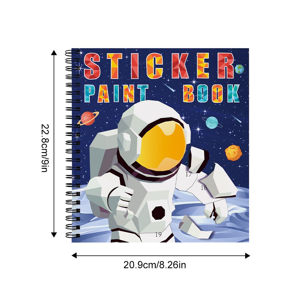 Stickers Paint Book For Kids Christmas Gifts Toddler Travel Toy Paint By Sticker For Airplane Car Sticker by Number Brain Games