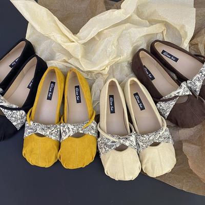 Flat Single Shoes Women's 2025 New Spring and Autumn Versatile Fashion Evening Breeze Round Head Shallow Mouth Mary Jane Grandma Shoes