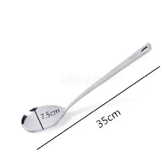 Buffet Service Spoons Long Handle Soup Tablespoon Restaurant Dinnerware Kitchen Utensils Stainless steel Large big Public Spoon 35cm spoon