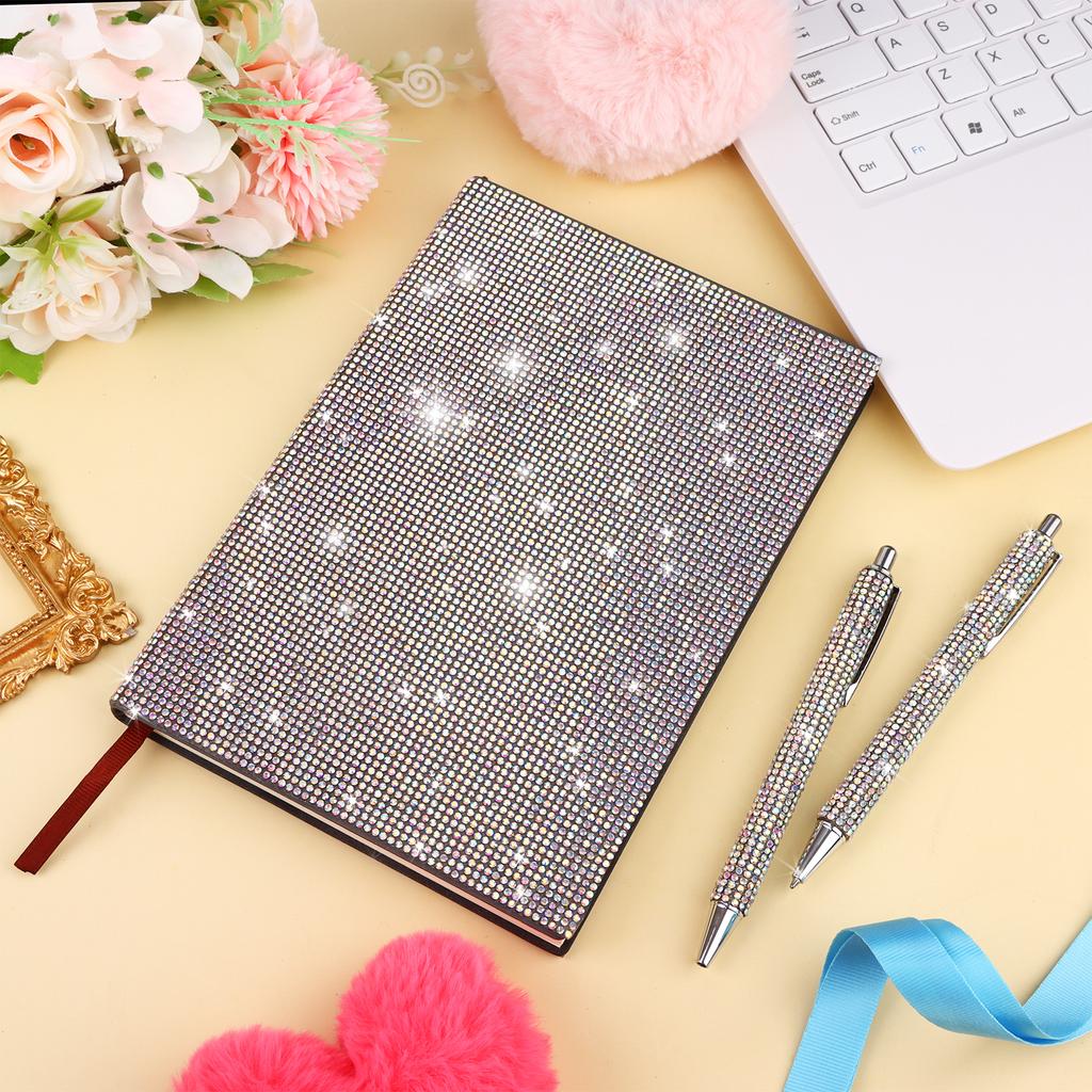 Notizbuch- und Stiftsets, Stifte, Tagebuch, Bling-Notizbuch, Diamant-Reisenotizbuch, A5-Diamant