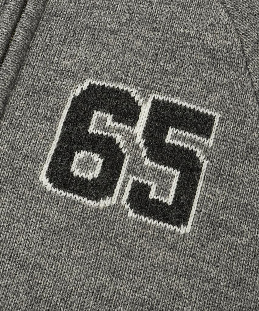 LMR Channony Wool Cowichan Knit Zip-Up Grey