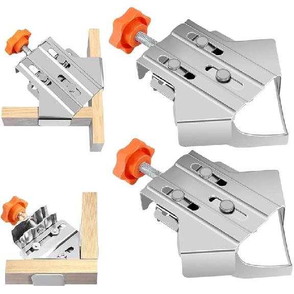 Quick Right Angle Fixing Clip, Multipurpose Stainless Steel 90° Degree Corner Clamp for Woodworking, T-shaped Right Angle Clamping Tool with
