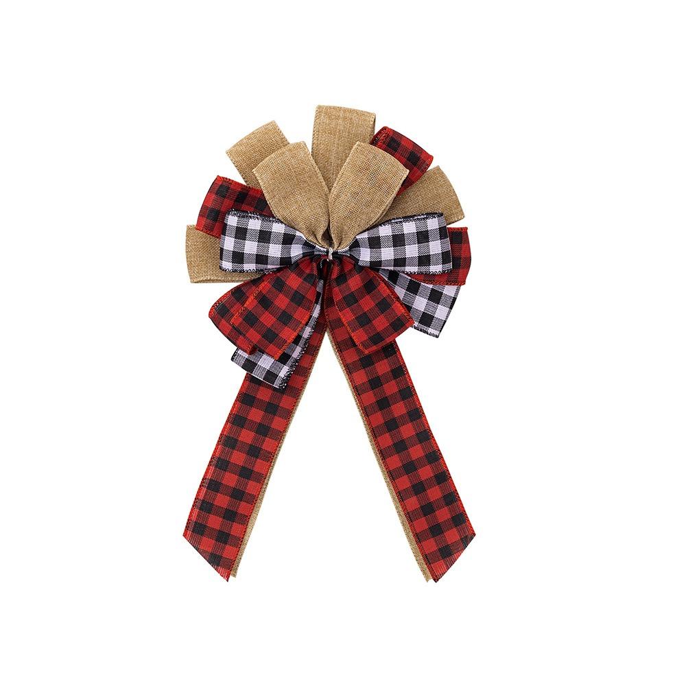 2pcs Elegant Ribbon Bowknot Decorations Rustic Christmas Wreaths Bow  Party Favors