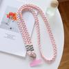 Three-Strand Braided Long Lanyard Crossbody for Phone Universal Colorful Hanging Rope Anti-Lost Strap for Mobile Cell Phone