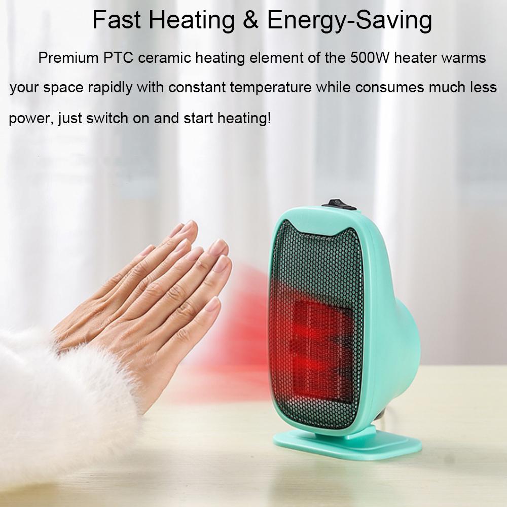 CoCocina 220V 500W Mini Heater Air Heater Winter Room Office Warmer Table Heater Purple CoCocina 220V 500W Mini Heater Air Heater Winter Room Office Warmer Table Heater Purple