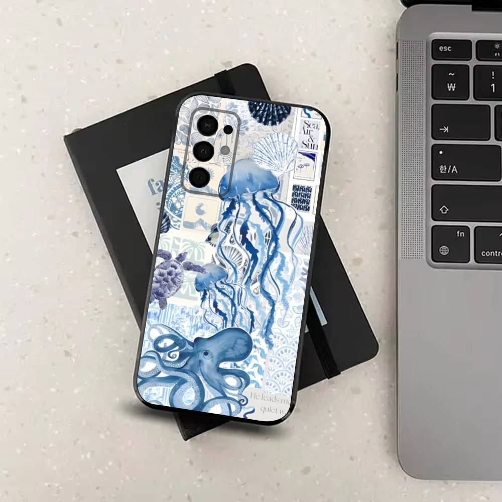 

Sea Ocean Shark Art For Samsung Galaxy A73,31,8,9,52,J7,22,Note,72,41,71,53,32,Soft Black Silicone Cover Case SamsungA32 5G
