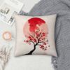 Japanese Moon Gate Pillow Case Sofa Decorative Home Double-sided Print Plush Square Throw Pillow Covers Cushion Decor Cover