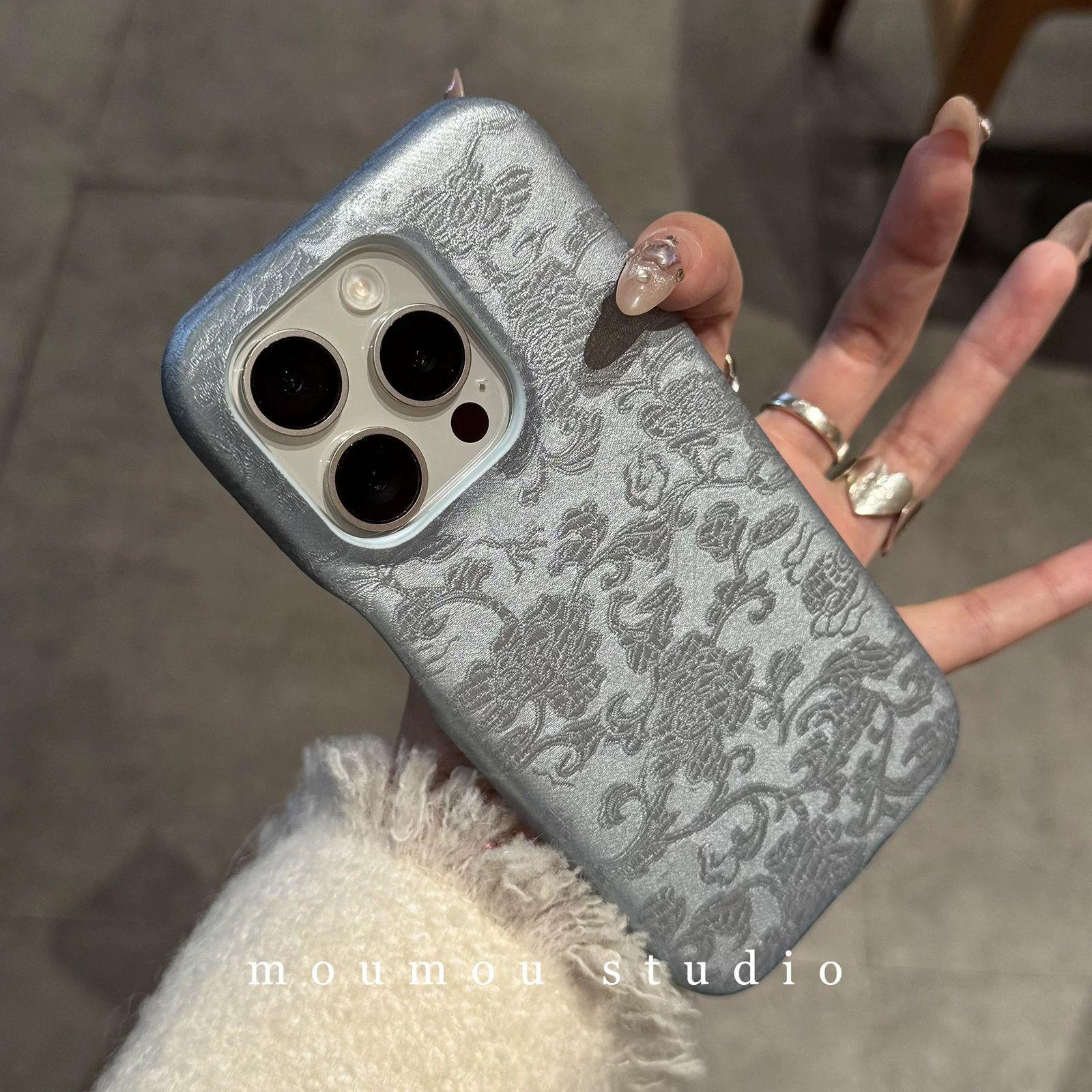 

Чехол для телефона из напечатанного шелка для Apple iPhone 16 Pro Max - Мягкий силиконовый противоударный креативный чехол с полной защитой для iPhone 16Pro/16/15ProMax/15Pro/14ProMax/14/13 Apple 13 синий