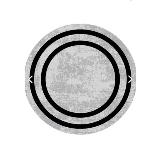 Machine Washable Framed Round Rug with Non-Slip Base