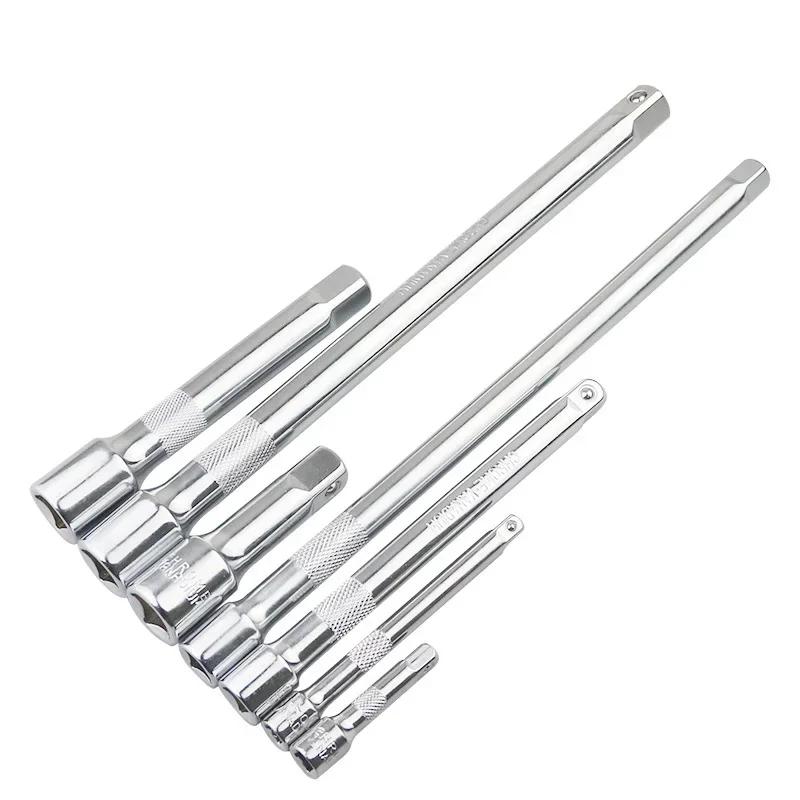 Socket Ratchet Wrench Extension Bar 1/4" 3/8" 1/2" 50/75/100/125/150/250Mm Long Bar Steering Sleeve Connecting Rod Accessories