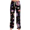 Womens Pajama Pants Sleepwear Casual Drawstring Elastic Waist Pants Comfy Straight Yoga Loose Trousers