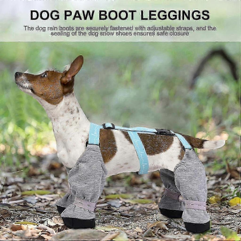 Waterproof Anti-Slip Dog Boots with Susp s for Winter Snow