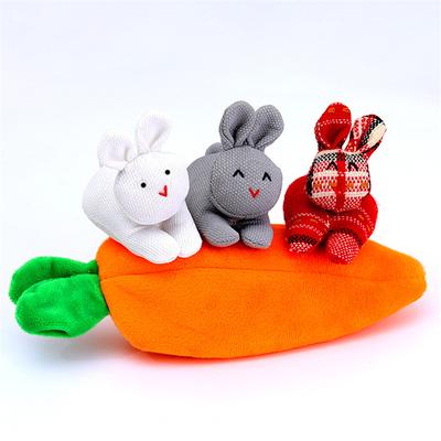 3 Häschen in Möhren-Geldbörse Ostergeschenk für Kinder Heimurlaub Desktop-Dekoration Lustig Niedlich Hase Bestes Auspacken Kinderspielzeug Ostern