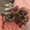 Solid Brass Chinese Zodiac Dragon Statue - Desktop Ornament for Home Office, Retro Feng Shui Crafts & New Year Gifts