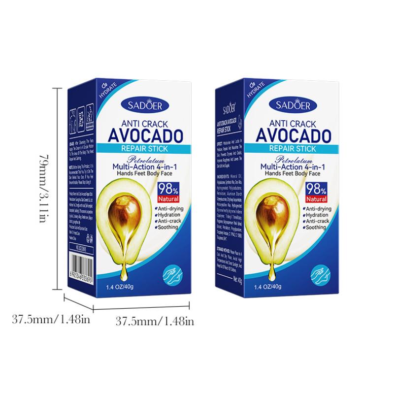 Vaseline Avocado Moisturizing Stick 40g SADOER Anti-Dry and Cracked Foot Cream