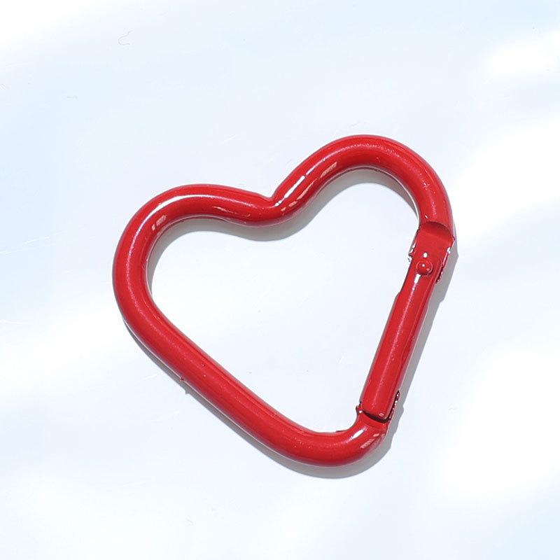 10 Pièces Attache à Ressort en Forme de Cœur Métallique Mousqueton Ouvrable en Forme de Cœur Porte-clés Clips Crochet Chaîne pour Chien Boucles pour Bijoux DIY Connecteur