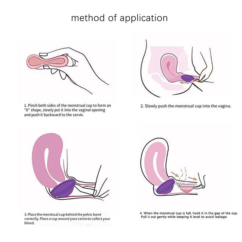 Cutie de disc menstrual reutilizabilă din silicon Igienă feminină Produse de îngrijire pentru femei Perioada Colector menstrual Husă din silicon pentru sănătatea femeilor