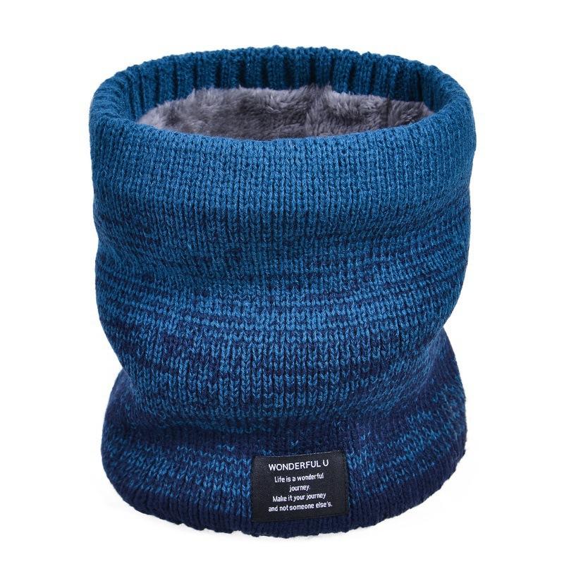 Winter Warm Pullover Scarf Versatile Velvet Scarf Gradual Change Wool Thickened Knitted Neck Cover