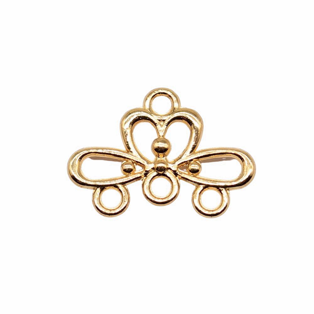 Geometric Flower Multi Loop Connectors Metal Links For Earrings Accessories Parts