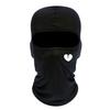 Unisex And Windproof Solid Raw Decor  Balaclava Hat With Heart Broken Pattern Autumn And Winter Warm Ski Cold Hat