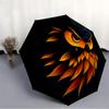 1pc Owl Head Automatic Folding Umbrella, Lightweight Retractable Compact Travel Umbrella, 8-Rib Sturdy Frame101