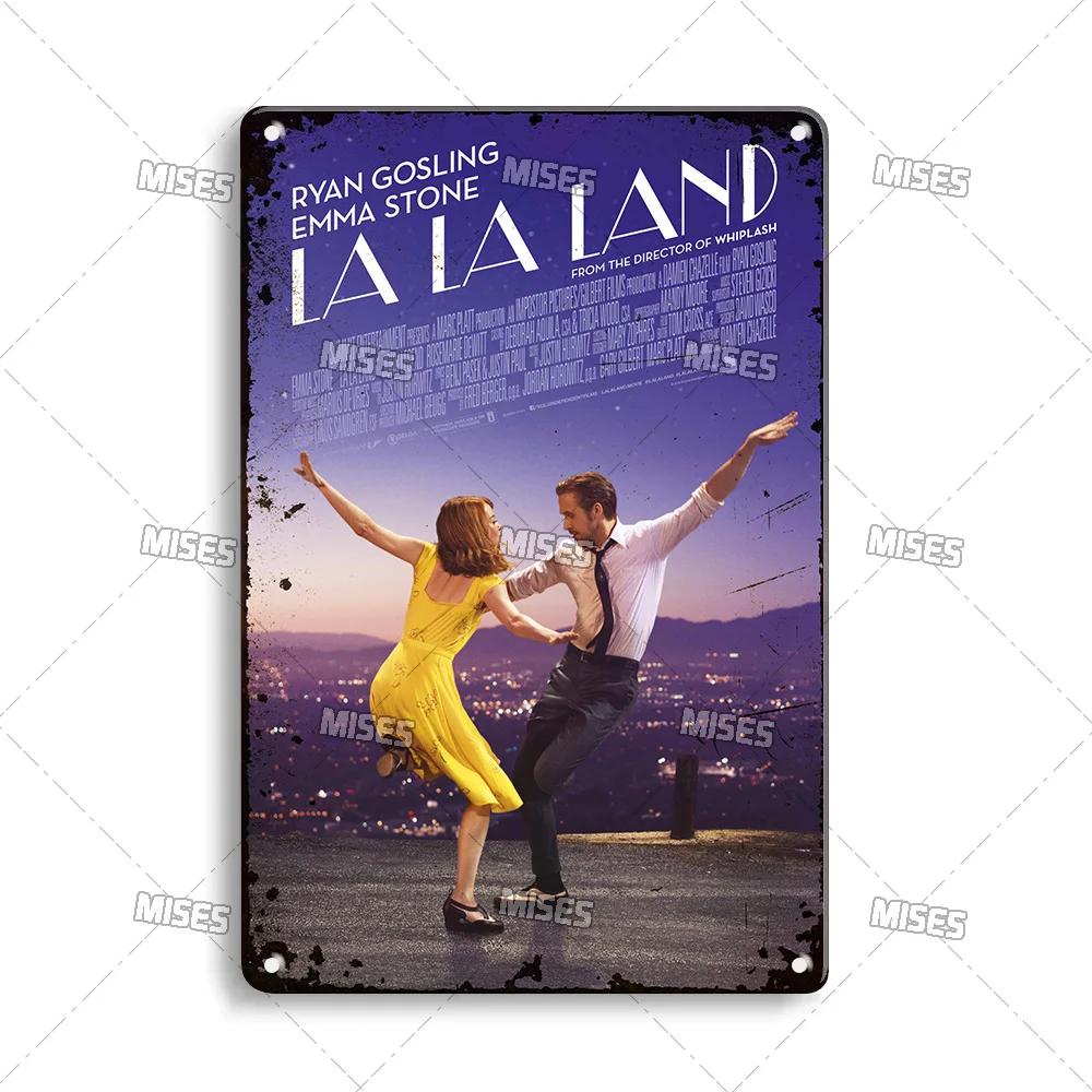 MISES LA LA LAND Classic Movie Metal Poster Cafe Home Kitchen Wall Decor Sign Decorative Plate Metal Plaque Retro Metal Tin Sign