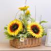 5/10 Stück Sonnenblume Künstliche Blumen Köpfe Seide Gefälschte Blumen für Heimdeko Hochzeitsdekoration Party DIY Kranz Geschenk Zubehör