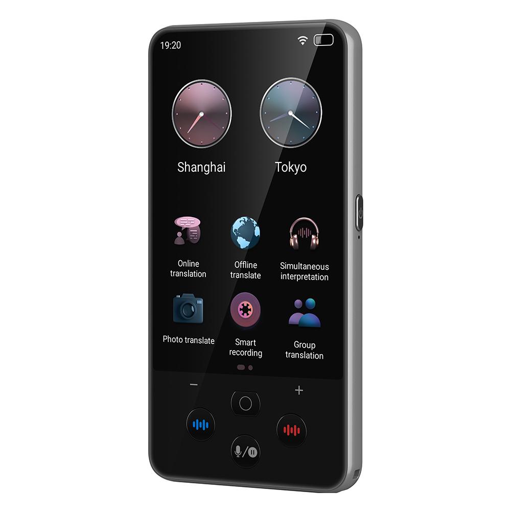 

Language Translator Device 138 Languages Voice Translating Offline Translation Simultaneous Interpretation Text Photo Translate сірий