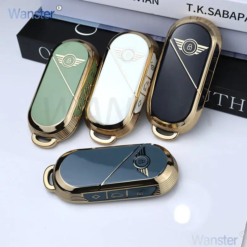 Gold/Silver Border Tpu Car Key Case Cove Shell For Bmw Mini Cooper Countryman One Mini Accessories