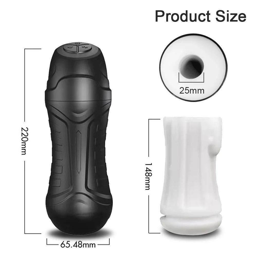 Automatic Male Masturbator Vibration Blowjob Sucking Machine Silicone Vagina Masturbation Cup Sex Toys Adult Goods for Men