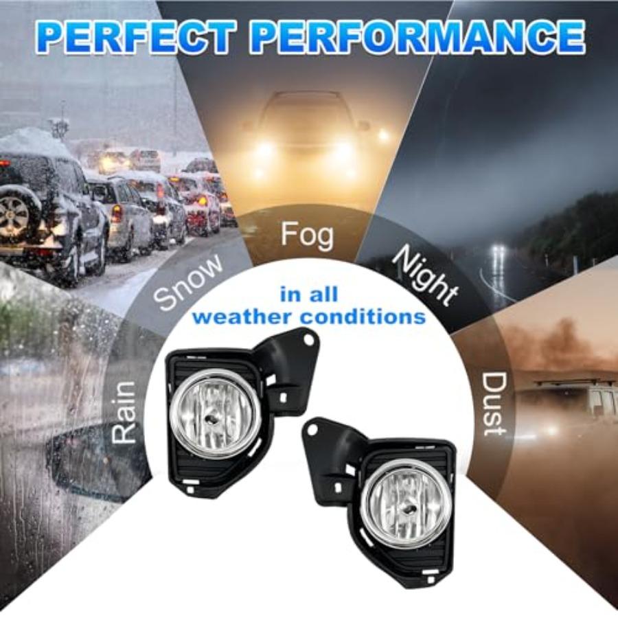 Fog Lights Compatible with 2014-2018 Toyota Hiace Bumper Driving Fog Lamps Assemblies with Switch and Wiring Harness