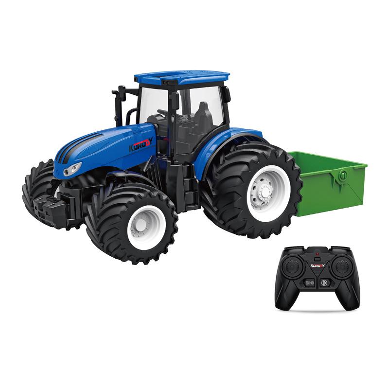 Alloy Remote Control Farmer Tractor Simulation Engineering Vehicle Electric Toy Farm Transport Vehicle 2.4G Remote Contro Vehicl