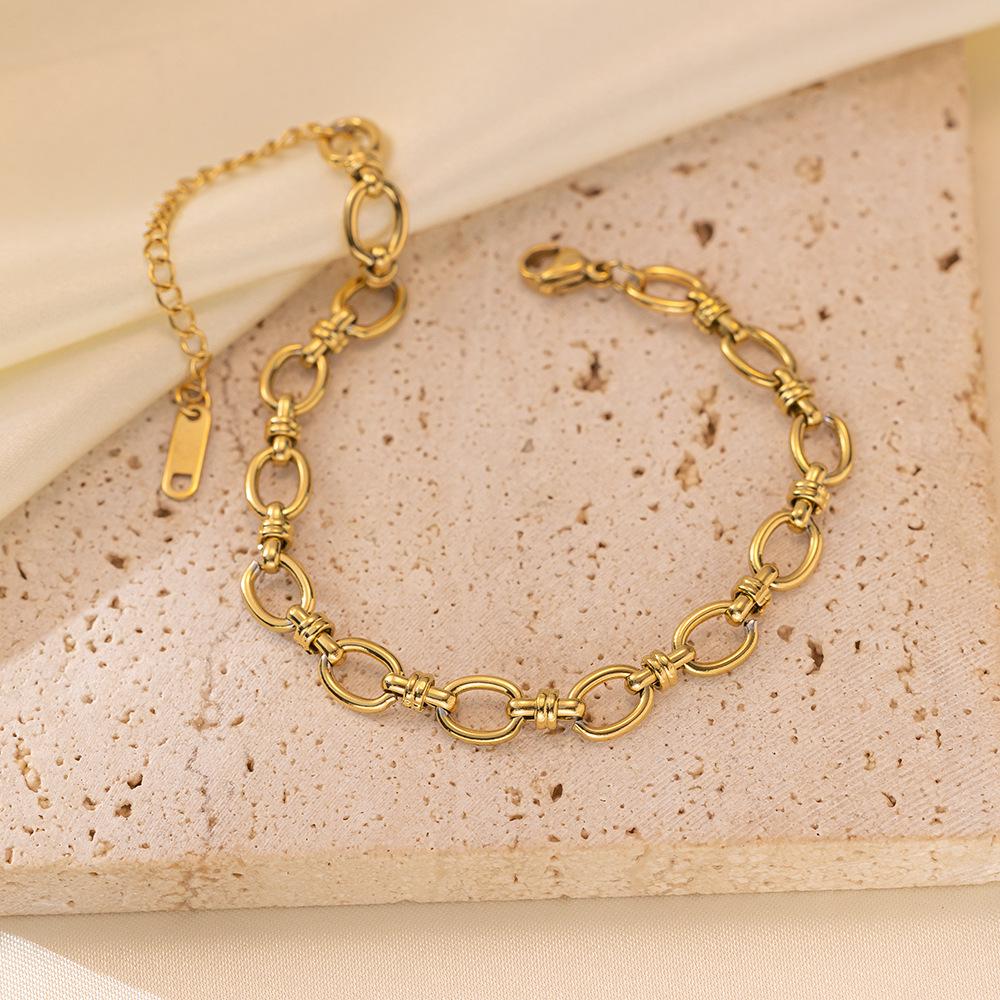 European & American Fashion Titanium Steel Bracelet - Simple & Elegant Design